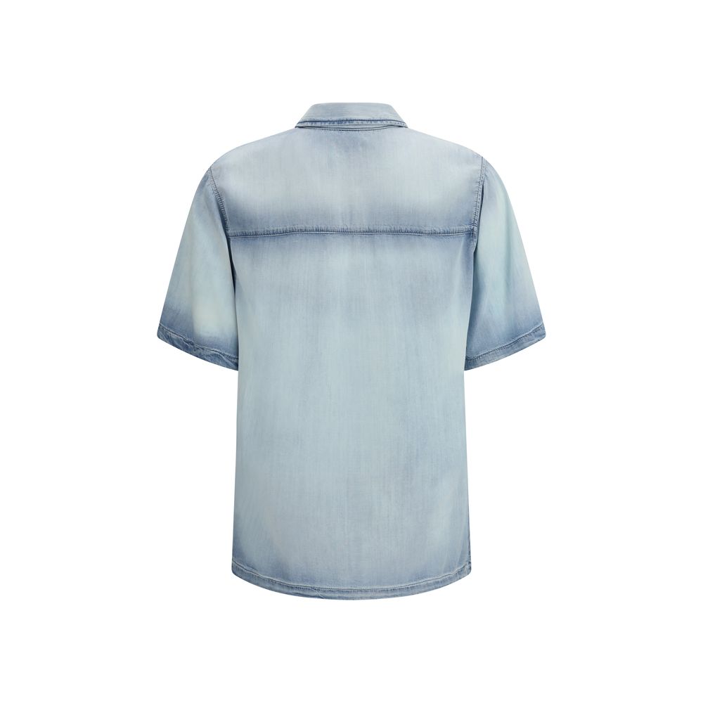 Diesel Blue Lyocell Shortsleeve Shirt - D-Nabil-FSI