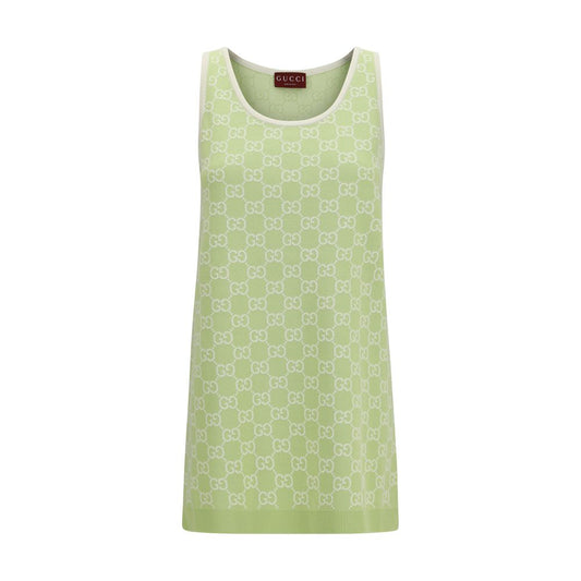 Gucci Green GG Jacquard Mini Dress