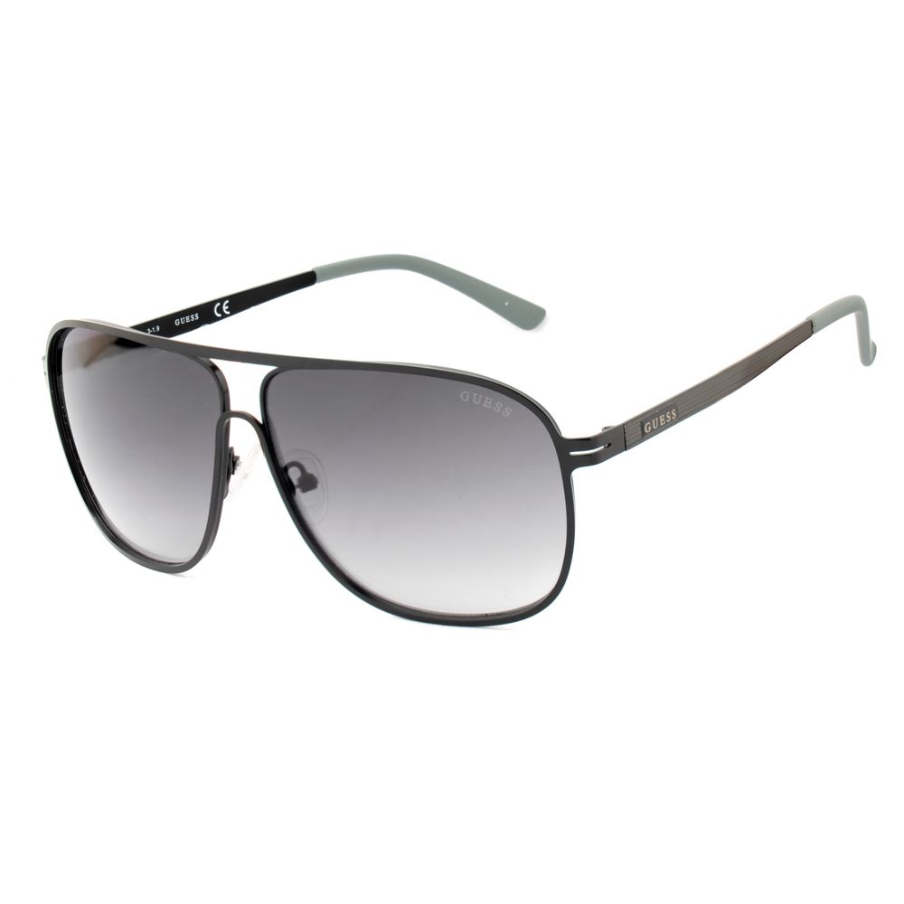 Guess Men’s Sunglasses – Black Metal Frame, Grey Degraded Lenses