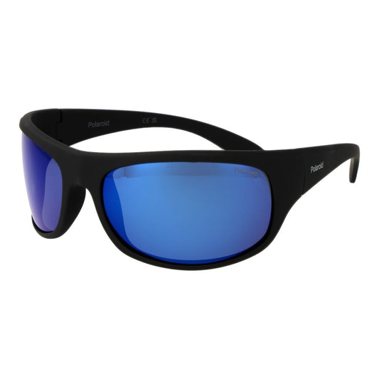 Polaroid Unisex Sunglasses – Black Plastic Frame, Grey Mirrored Lenses