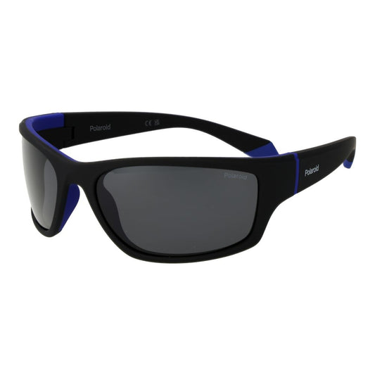Polaroid Men's Sunglasses – Black Plastic Frame, Grey Polarized Lenses