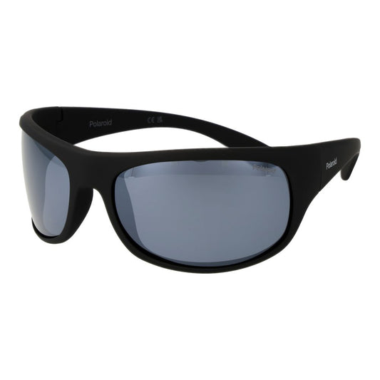 Polaroid Unisex Sunglasses – Black Plastic Frame, Grey Mirrored Lenses