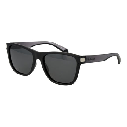 Polaroid Unisex Sunglasses – Black Plastic Frame, Grey Polarized Lenses