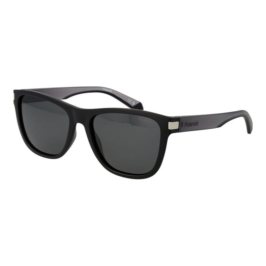 Polaroid Unisex Sunglasses – Black Plastic Frame, Grey Polarized Lenses