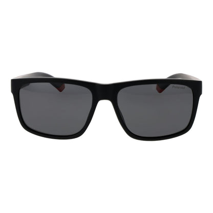 Polaroid Men’s Sunglasses – Black Plastic Frame, Grey Polarised Lenses
