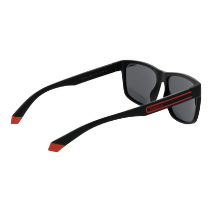 Polaroid Men’s Sunglasses – Black Plastic Frame, Grey Polarised Lenses
