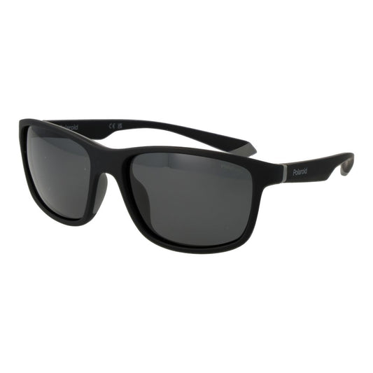 Polaroid Men's Sunglasses – Black Plastic Frame, Grey Polarized Lenses