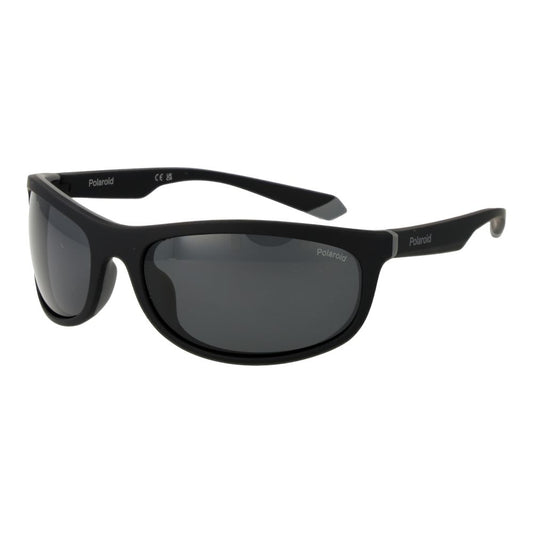 Polaroid Unisex Sunglasses – Black Plastic Frame, Polarized Grey Lenses