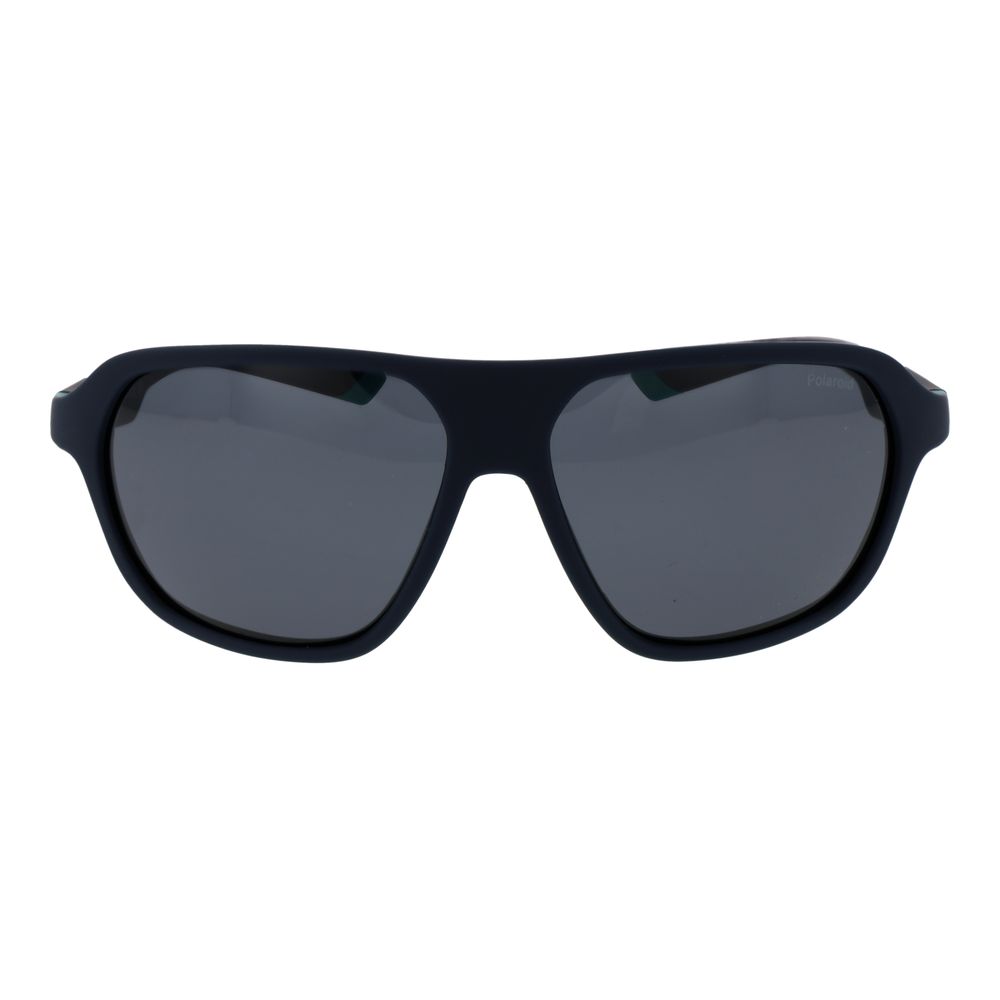 Polaroid Unisex Sunglasses – Blue Plastic Frame, Grey Lenses