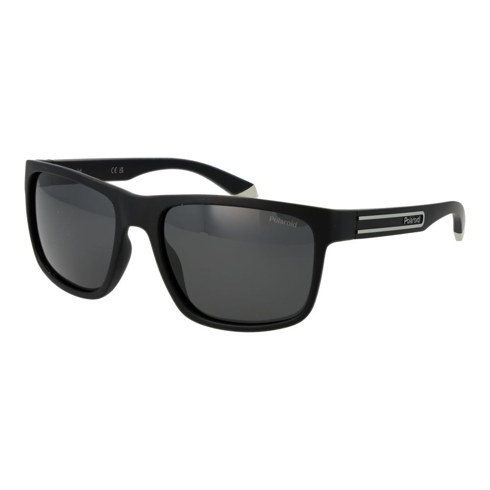 Polaroid Men's Sunglasses – Black Plastic Frame, Grey Lenses
