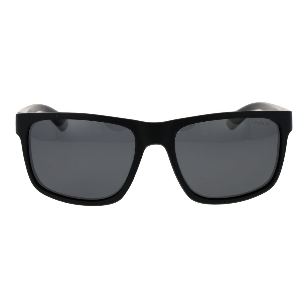 Polaroid Men's Sunglasses – Black Plastic Frame, Grey Lenses