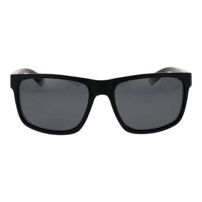 Polaroid Men's Sunglasses – Black Plastic Frame, Grey Lenses