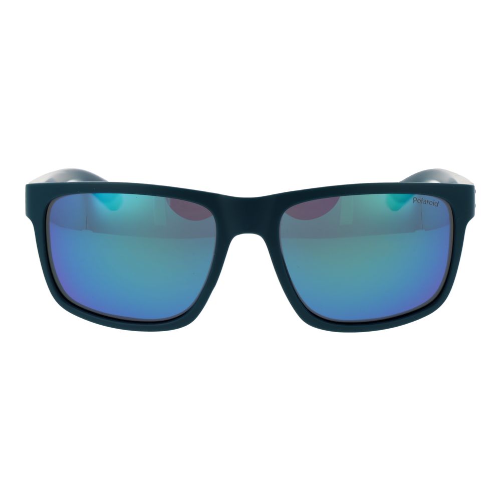 Polaroid Men's Bicolor Sunglasses – Green Plastic Frame, Grey Polarized Lenses