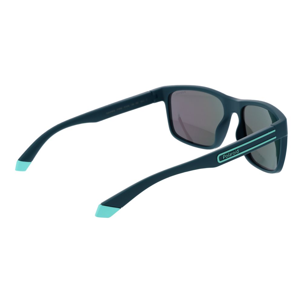 Polaroid Men's Bicolor Sunglasses – Green Plastic Frame, Grey Polarized Lenses