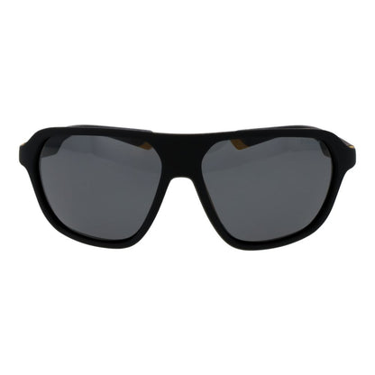 Polaroid Unisex Sunglasses – Black Plastic Frame, Grey Polarized Lenses