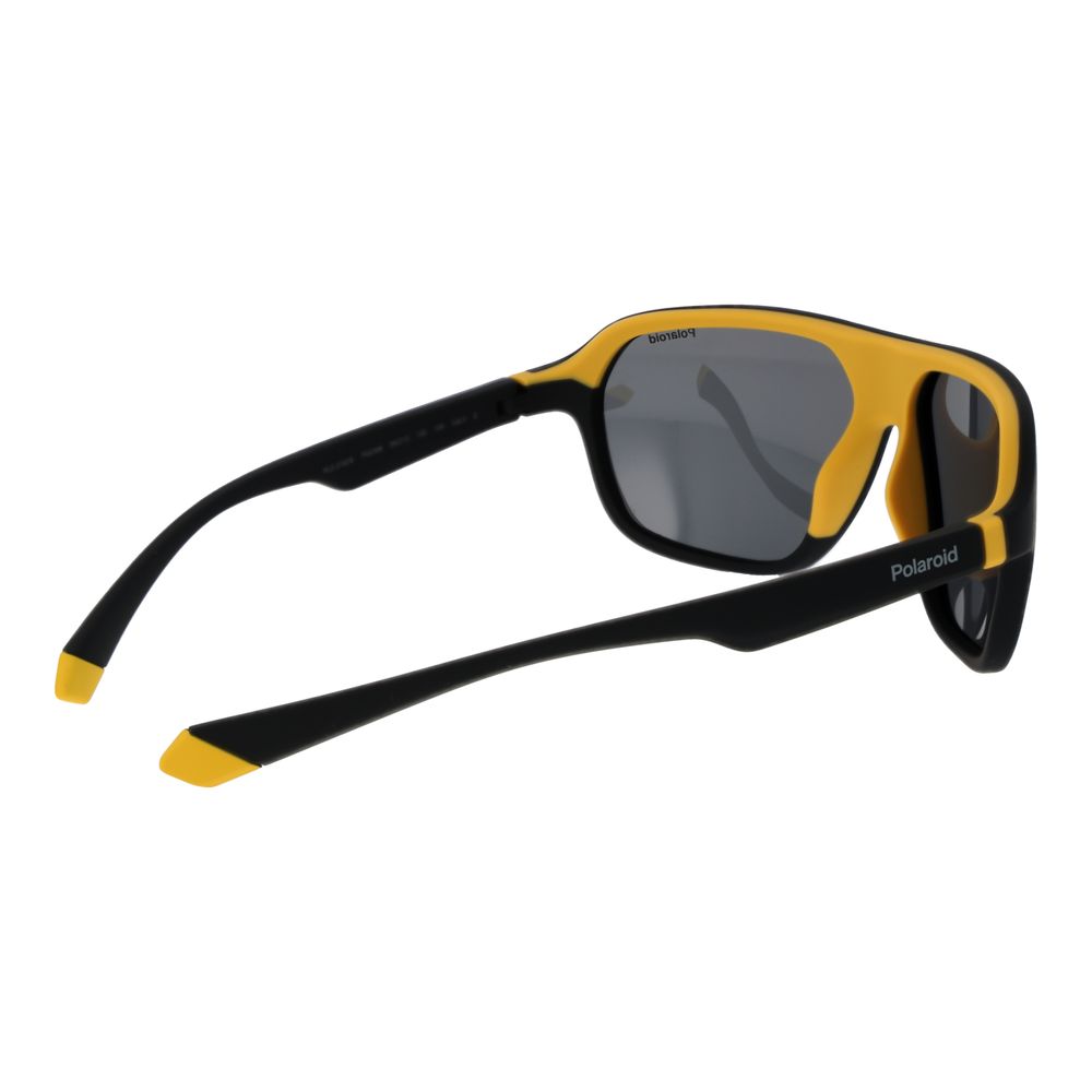 Polaroid Unisex Sunglasses – Black Plastic Frame, Grey Polarized Lenses