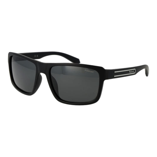 Polaroid Men's Sunglasses – Black Plastic Frame, Grey Polarized Lenses