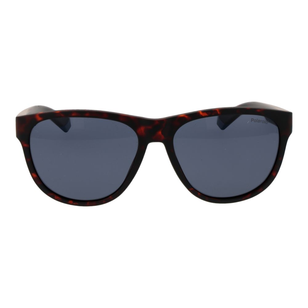 Polaroid Unisex Sunglasses – Brown Plastic Frame, Polarized Lenses