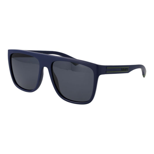 Polaroid Men's Sunglasses – Blue Plastic Frame, Polarized Lenses