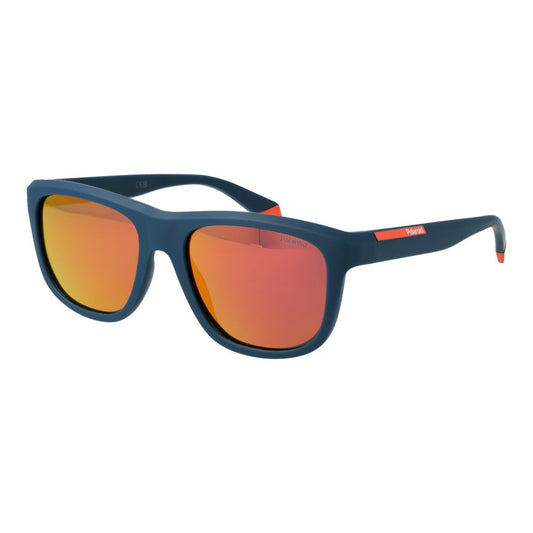 Polaroid Unisex Sunglasses – Blue Plastic Frame, Polarized Lenses