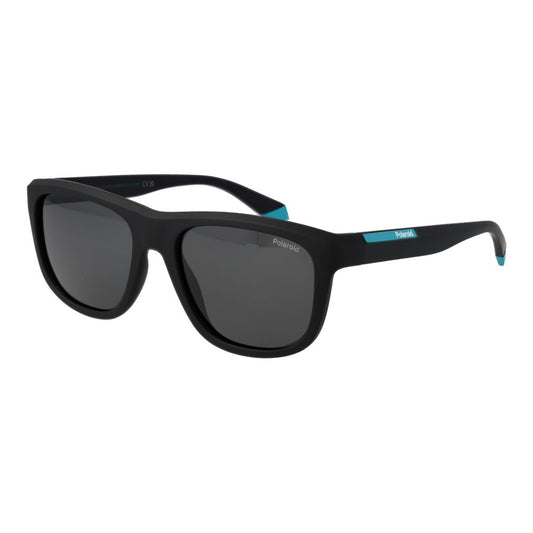Polaroid Unisex Sunglasses – Black Plastic Frame, Grey Polarized Lenses