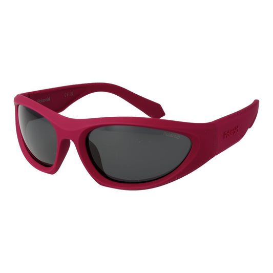 Polaroid Unisex Sunglasses – Purple Plastic Frame, Grey Lenses