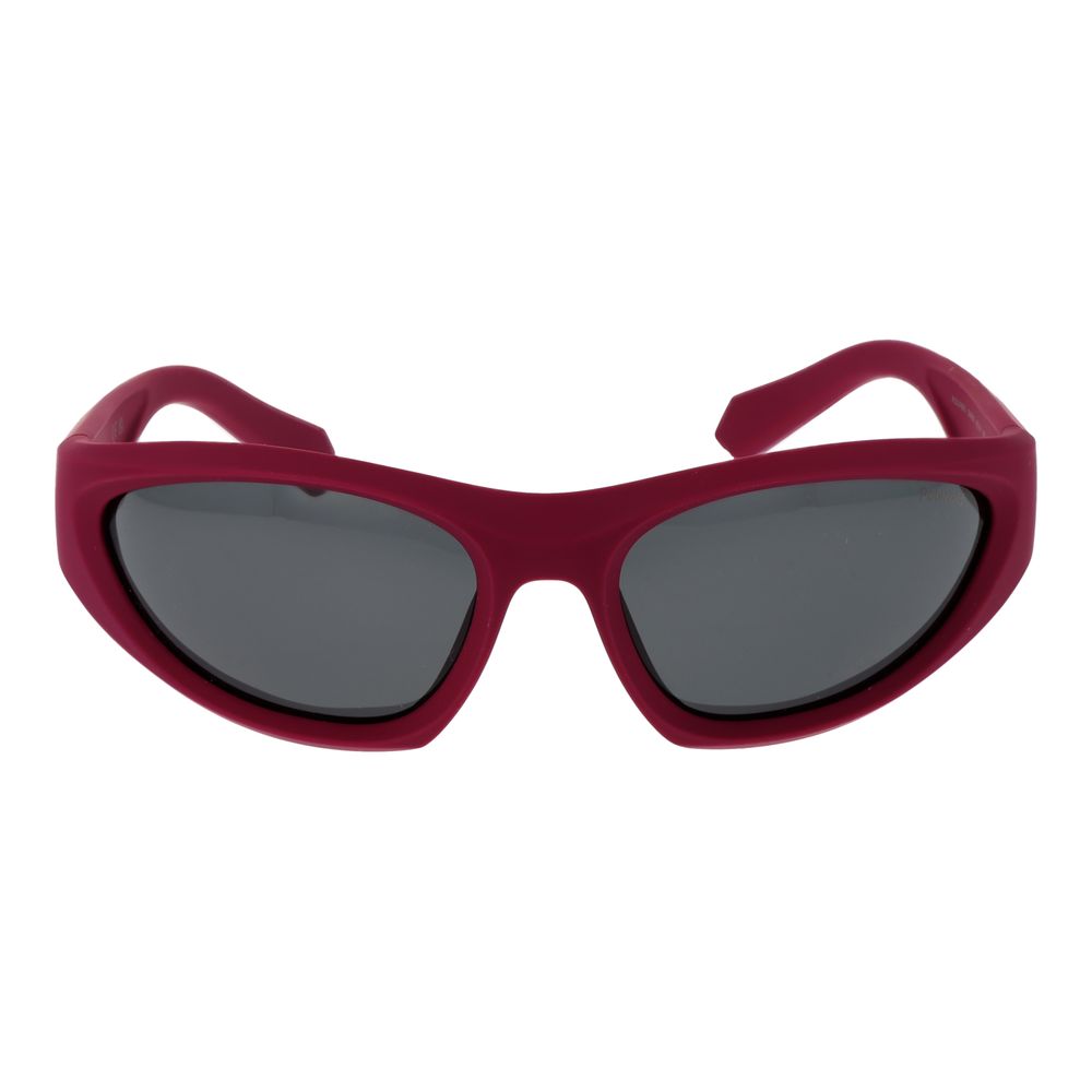 Polaroid Unisex Sunglasses – Purple Plastic Frame, Grey Lenses