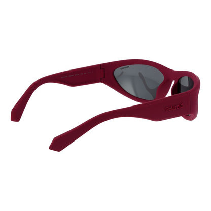 Polaroid Unisex Sunglasses – Purple Plastic Frame, Grey Lenses