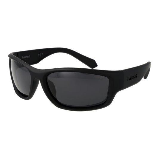 Polaroid Men's Sunglasses – Black Plastic Frame, Grey Polarized Lenses
