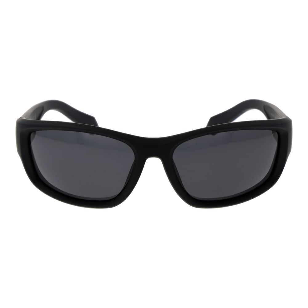 Polaroid Men's Sunglasses – Black Plastic Frame, Grey Polarized Lenses