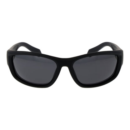 Polaroid Men's Sunglasses – Black Plastic Frame, Grey Polarized Lenses