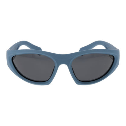 Polaroid Unisex Sunglasses – Blue Plastic Frame, Grey Lenses