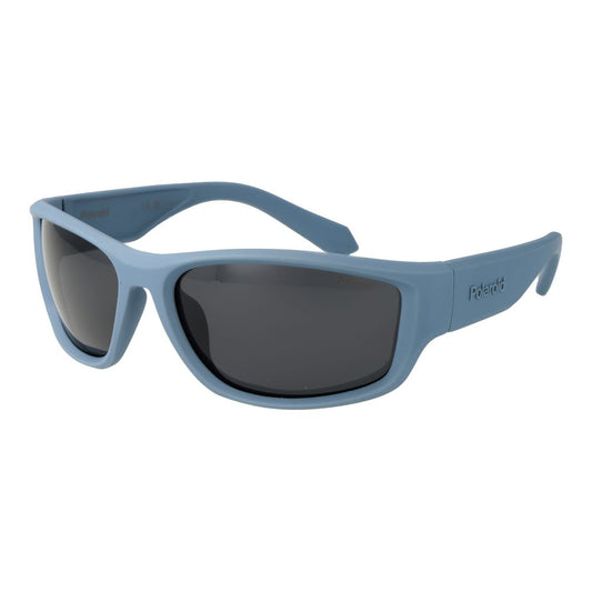 Polaroid Men's Sunglasses – Blue Plastic Frame, Grey Polarised Lenses