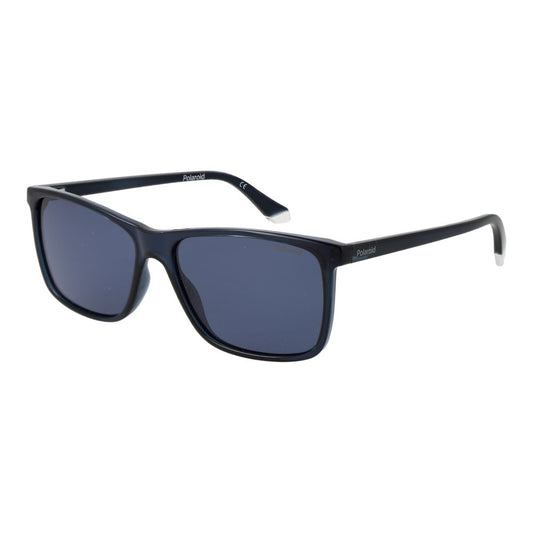 Polaroid Men’s Sunglasses – Blue Plastic Frame, Polarized Lenses