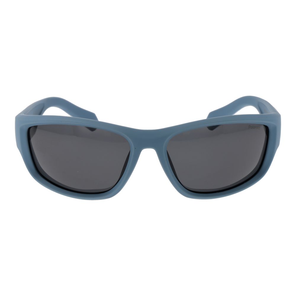 Polaroid Men's Sunglasses – Blue Plastic Frame, Grey Polarised Lenses