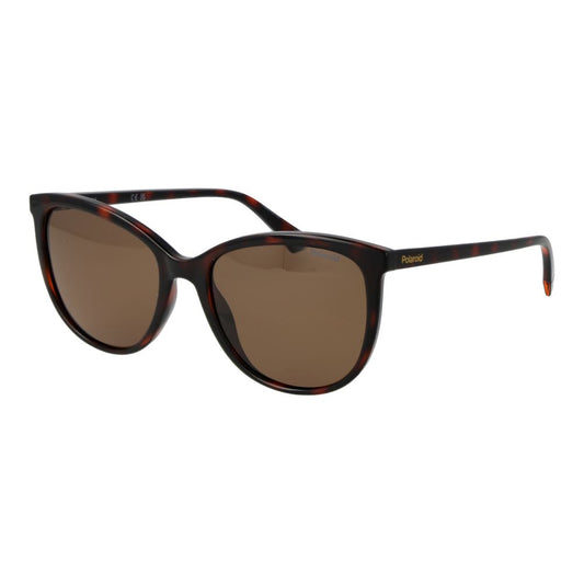Polaroid Women's Sunglasses – Brown Plastic Frame, Polarized Lenses
