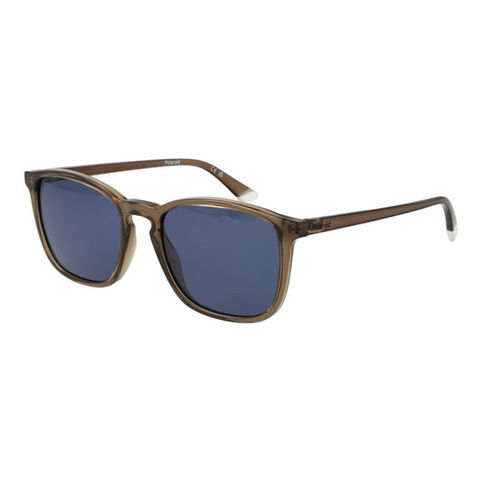 Polaroid Men's Sunglasses – Brown Plastic Frame, Polarized Lenses