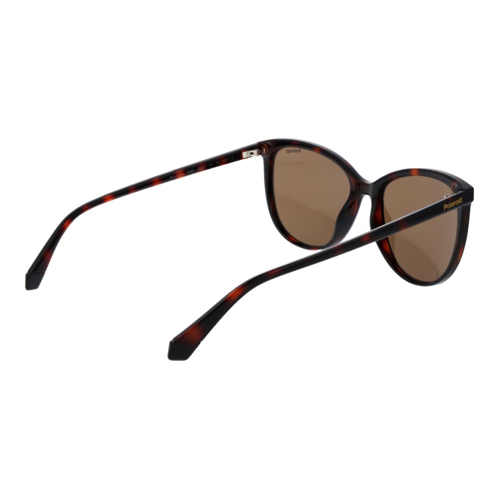 Polaroid Women's Sunglasses – Brown Plastic Frame, Polarized Lenses
