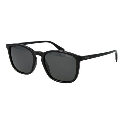 Polaroid Men’s Sunglasses – Black Plastic Frame, Grey Lenses