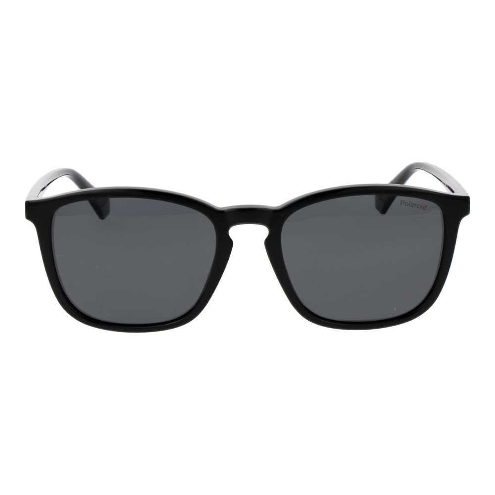 Polaroid Men’s Sunglasses – Black Plastic Frame, Grey Lenses