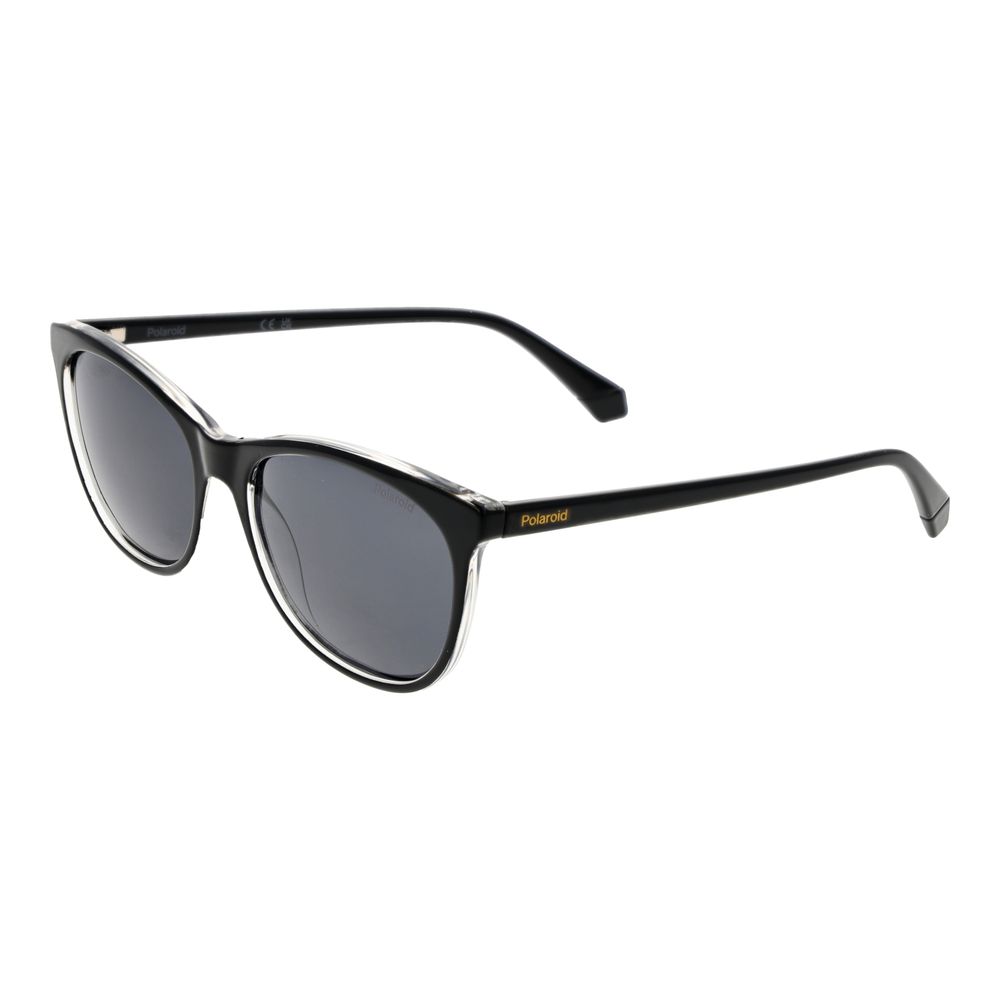 Polaroid Women’s Sunglasses – Black Plastic Frame, Grey Lenses