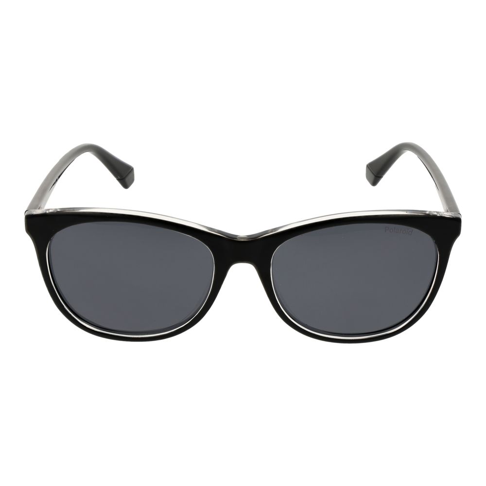 Polaroid Women’s Sunglasses – Black Plastic Frame, Grey Lenses