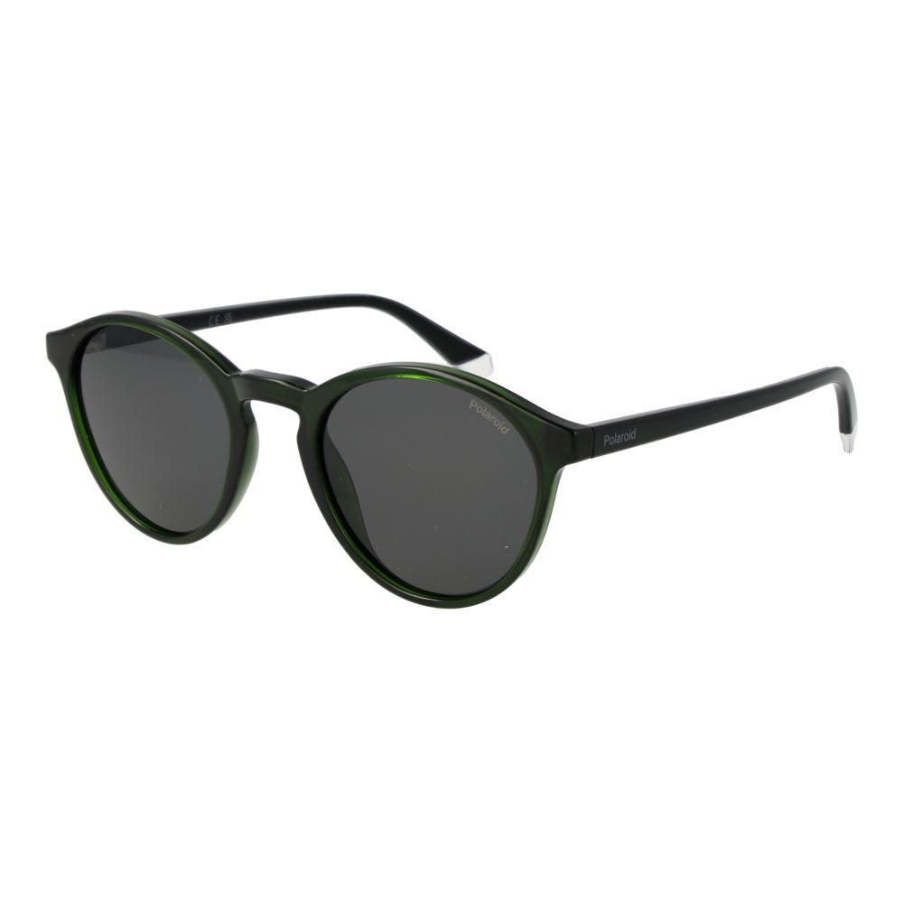 Polaroid Men's Sunglasses – Green Plastic Frame, Grey Polarized Lenses