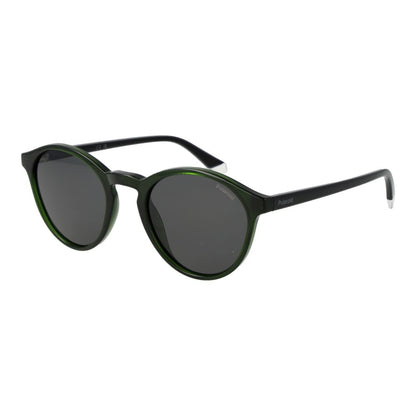 Polaroid Men's Sunglasses – Green Plastic Frame, Grey Polarized Lenses