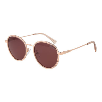 Polaroid Unisex Sunglasses – Pink Metal Frame, Polarized Lenses
