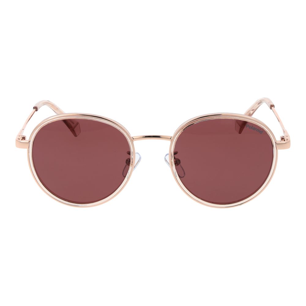 Polaroid Unisex Sunglasses – Pink Metal Frame, Polarized Lenses