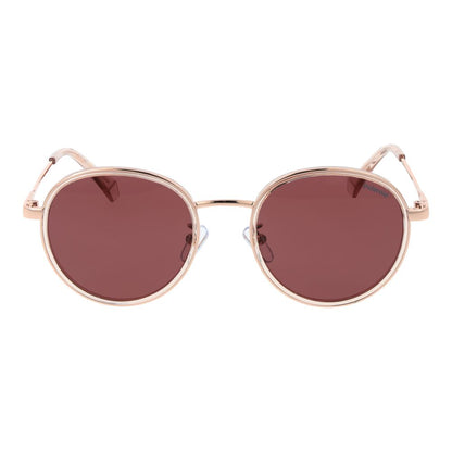 Polaroid Unisex Sunglasses – Pink Metal Frame, Polarized Lenses