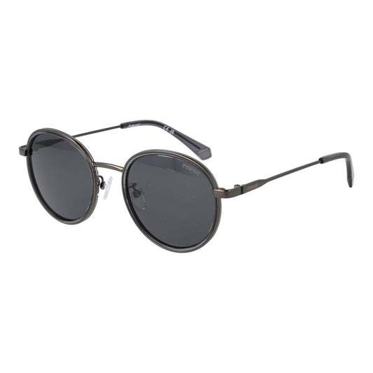 Polaroid Unisex Sunglasses – Grey Stainless Steel Frame, Polarised Lenses