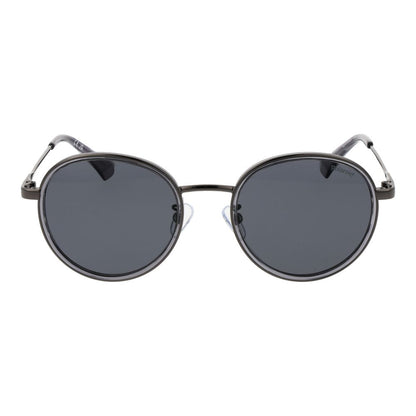 Polaroid Unisex Sunglasses – Grey Stainless Steel Frame, Polarised Lenses