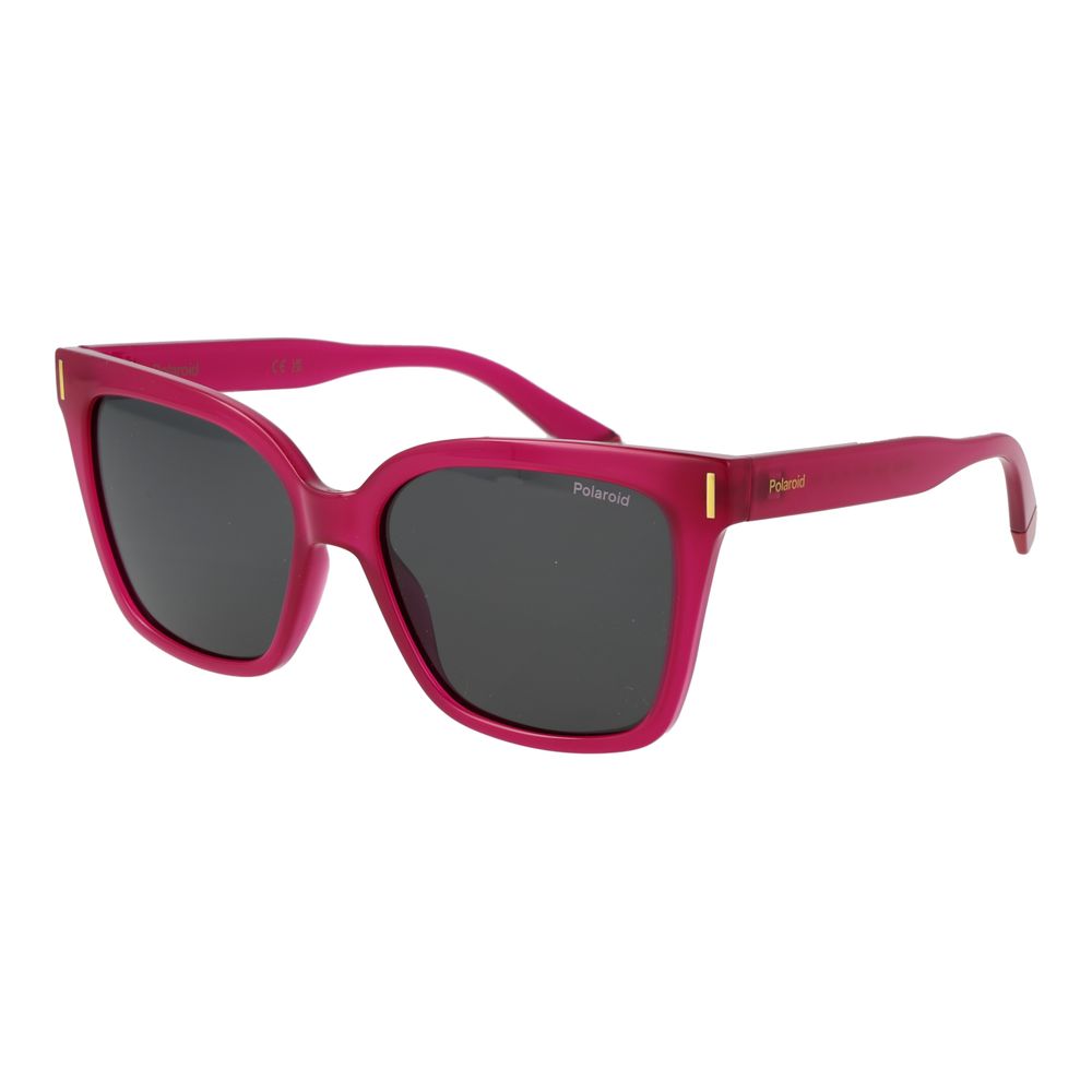 Polaroid Women's Sunglasses – Purple Plastic Frame, Grey Polarized Lenses